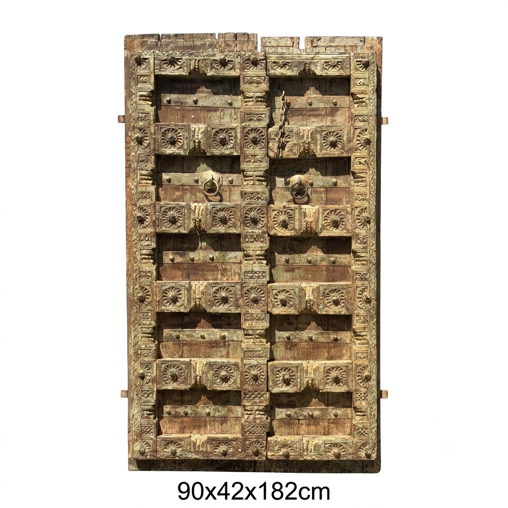 Vintage teak door panel