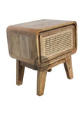 Rattan and Mango Wood Bed Side 1 draw.