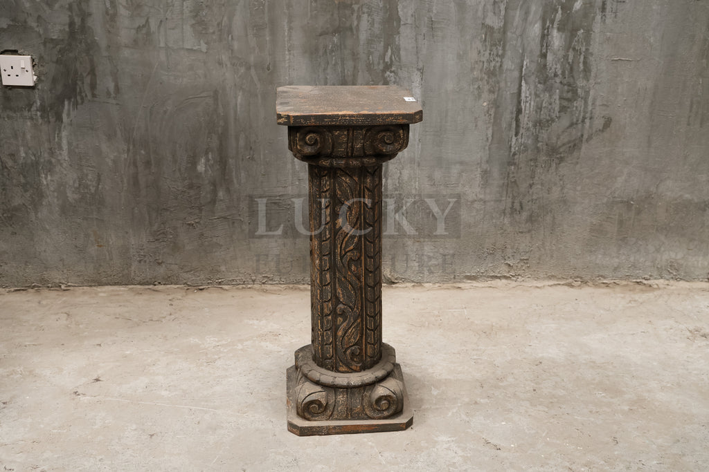 Carved Pillar greywash.