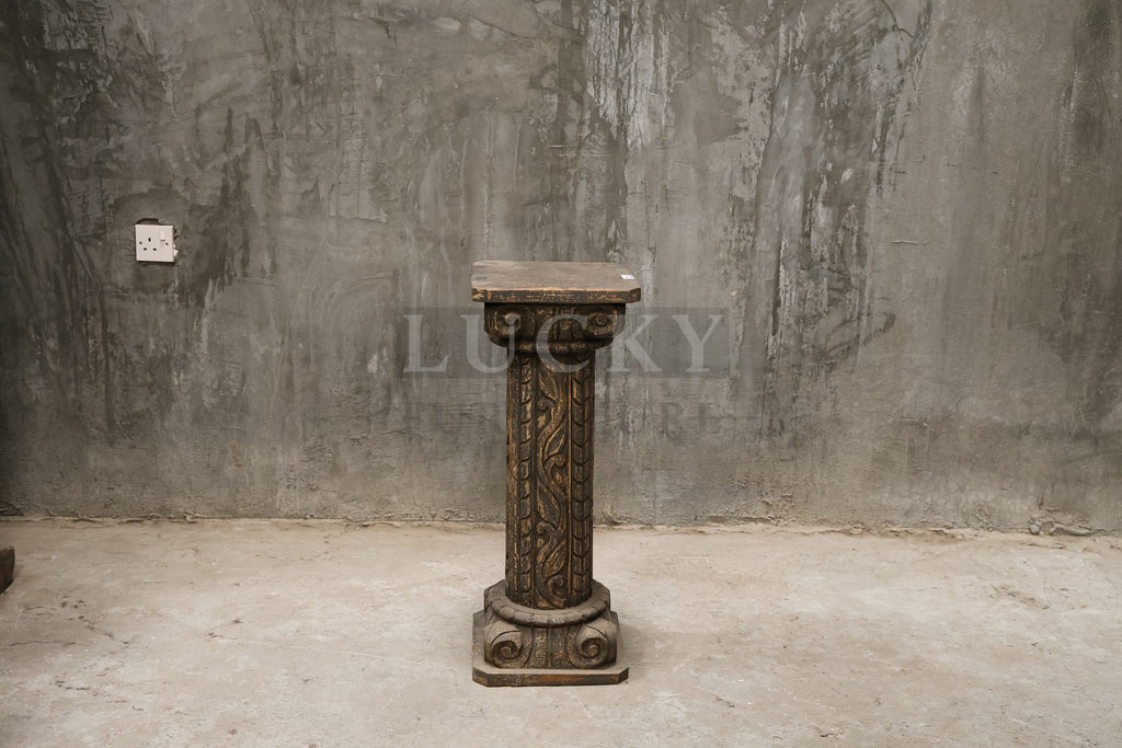 Carved Pillar greywash.