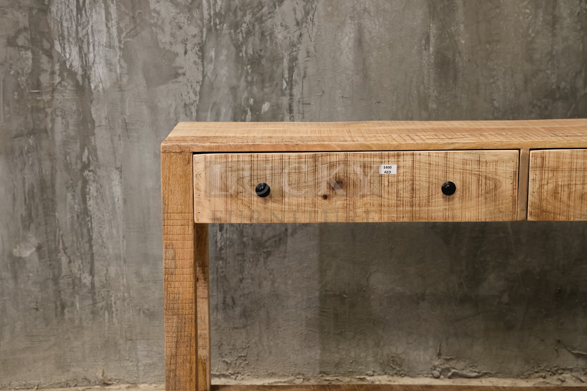 2 Draw mango wood console.