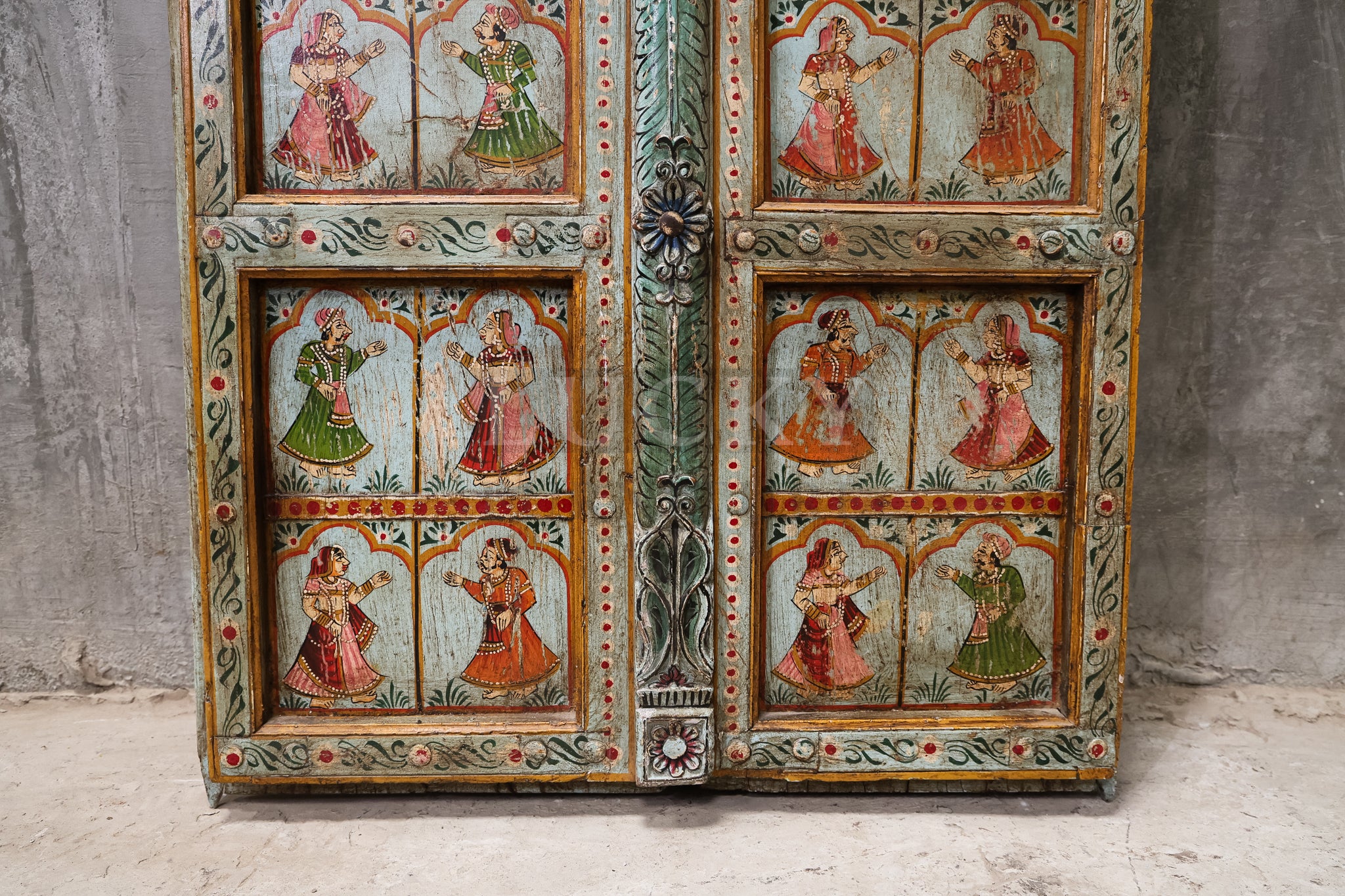 Handpainted door.