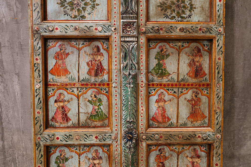 Handpainted door.
