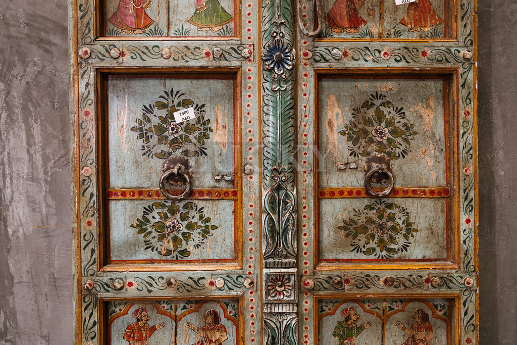 Handpainted door.