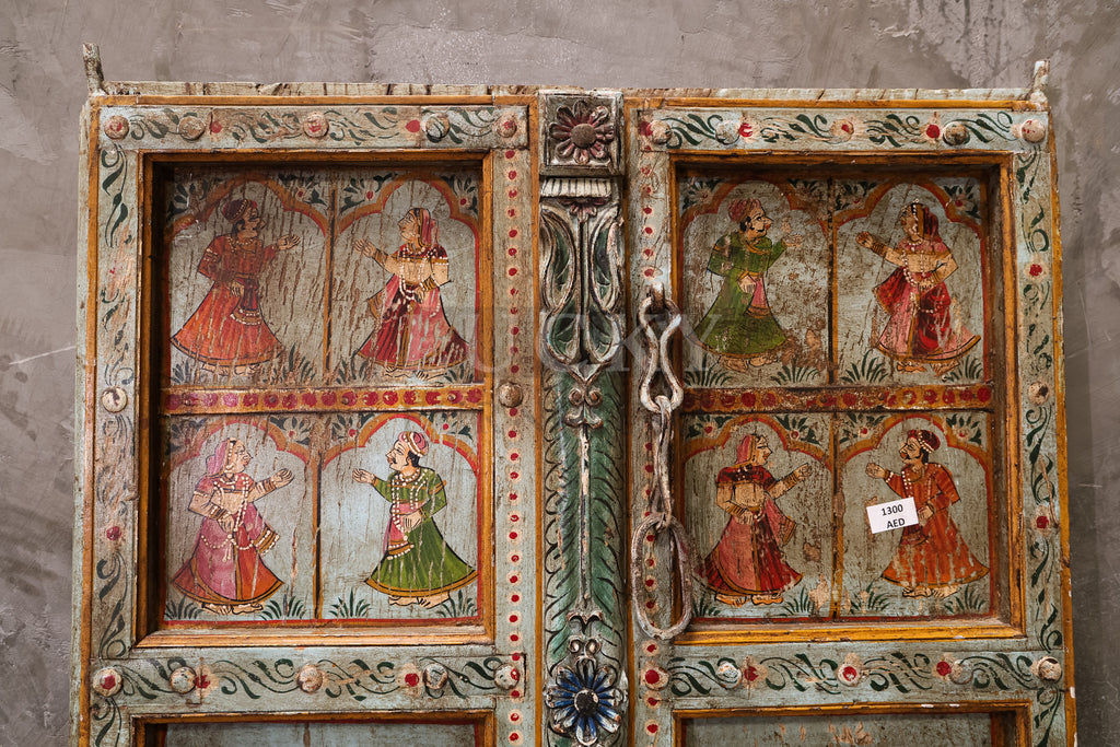 Handpainted door.
