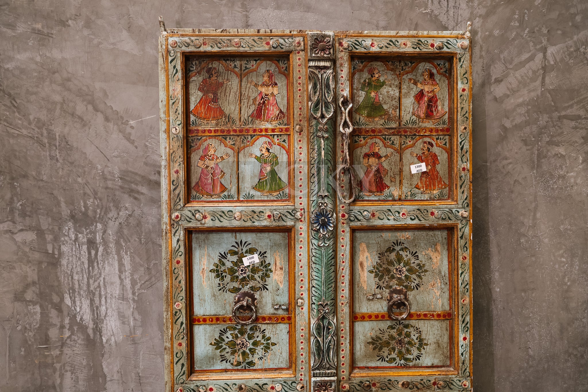 Handpainted door.