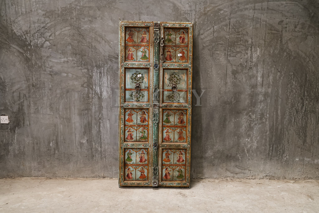 Handpainted door.
