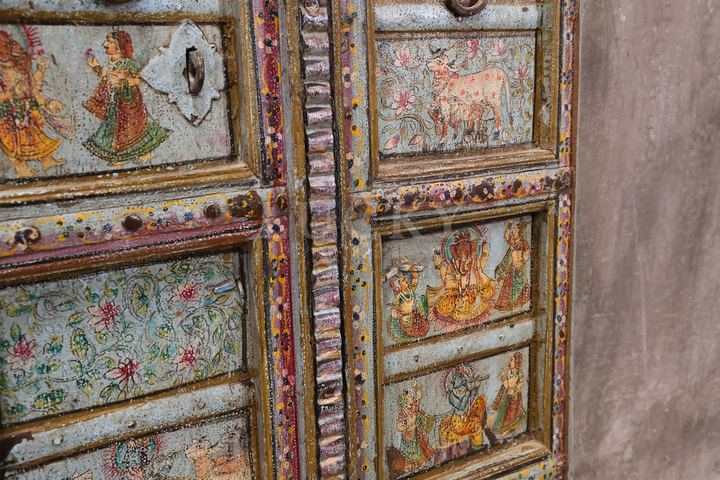 Handpainted door.
