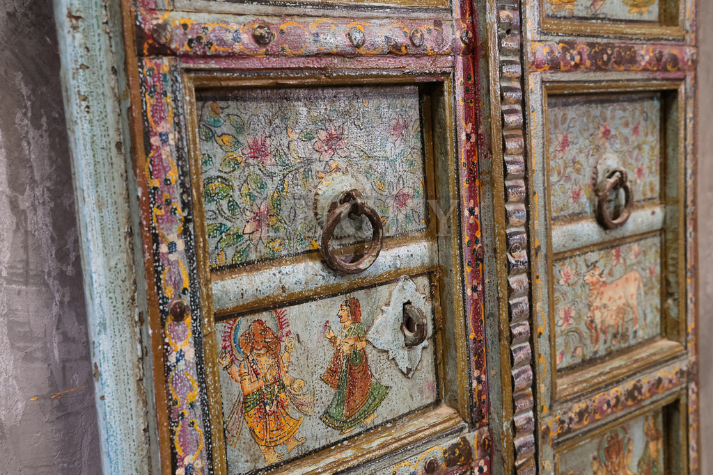 Handpainted door.