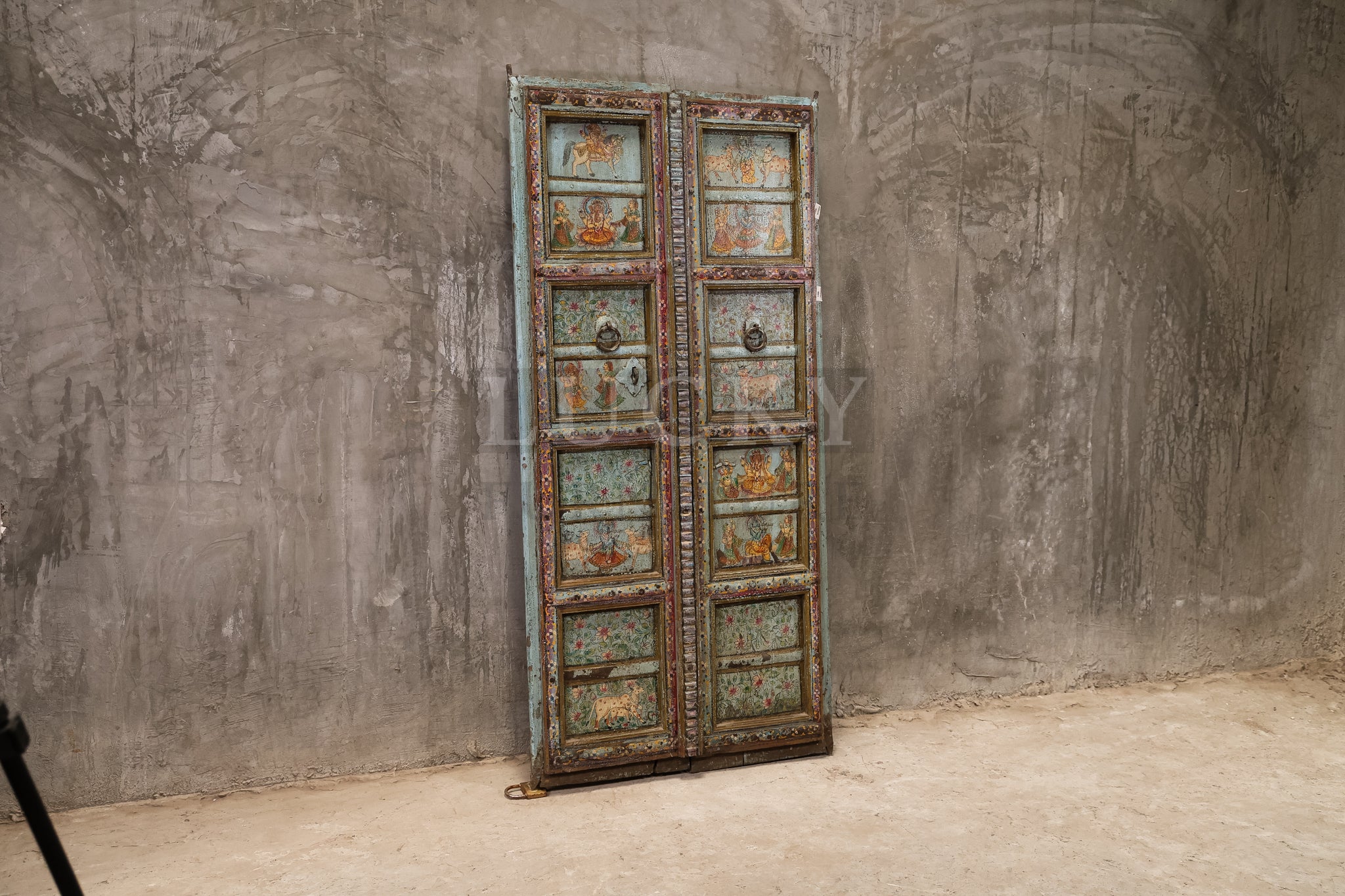 Handpainted door.