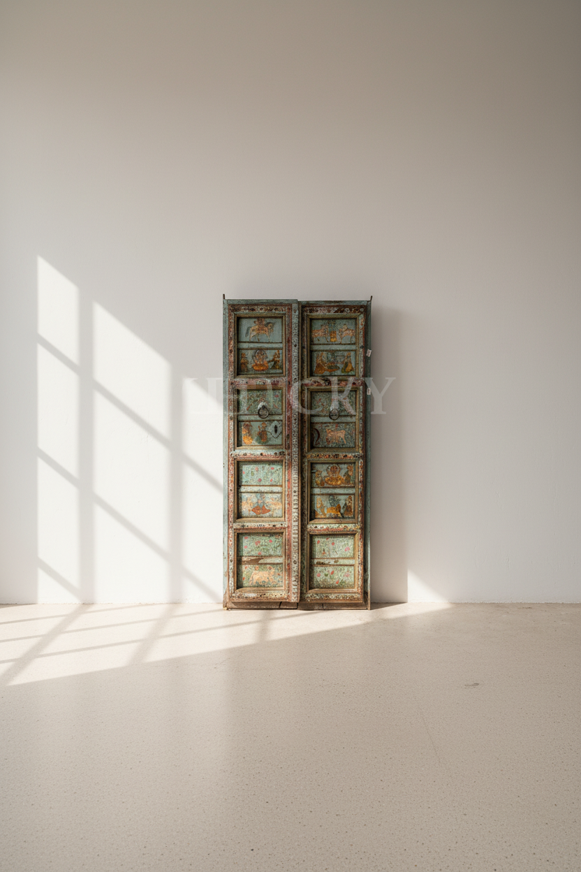 Handpainted door.