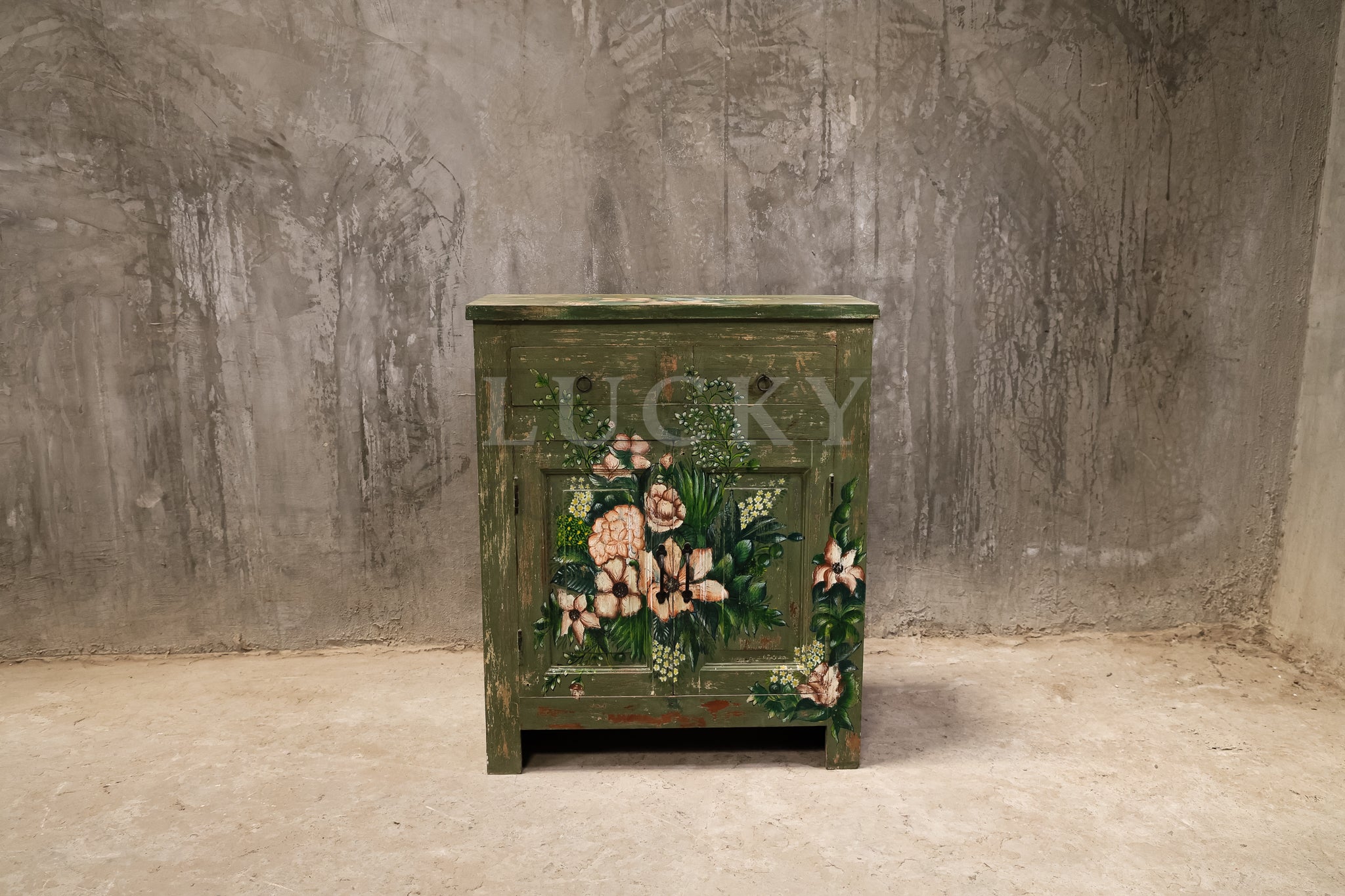 Handpainted sideboard.