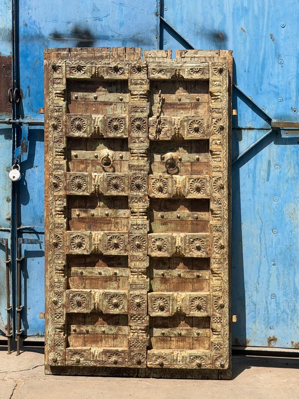 Vintage teak door panel