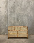 Rattan 7 draw chest