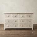 Geometric carved drawchest