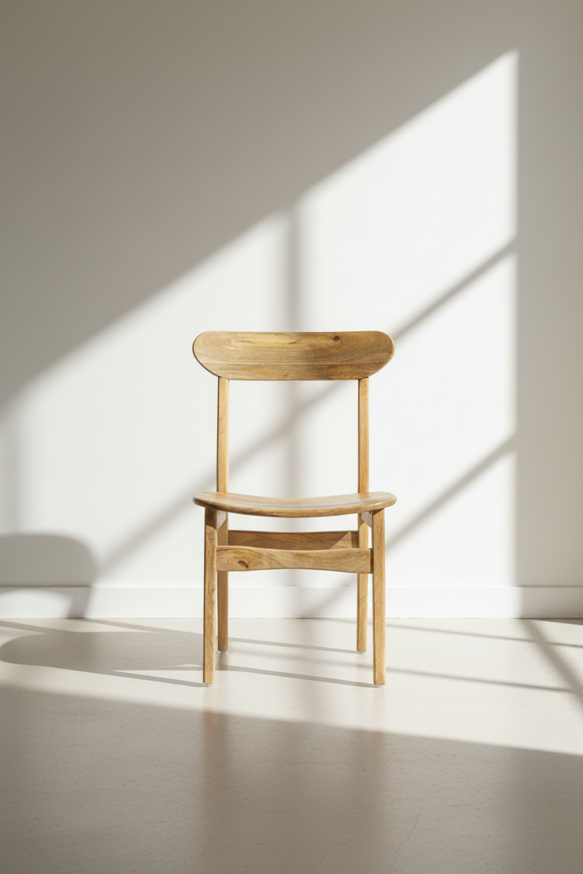 Mango wood rounded chair