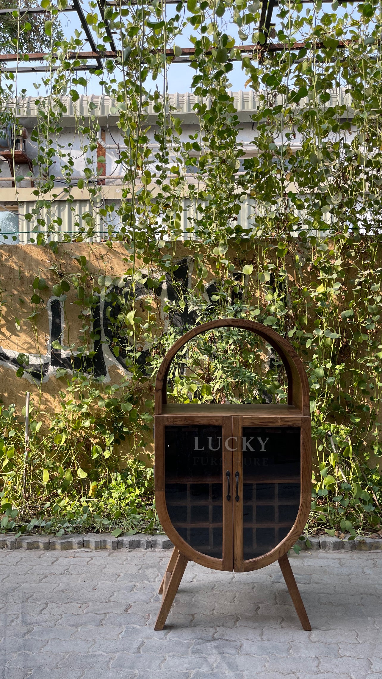 Teak wood mid century bar