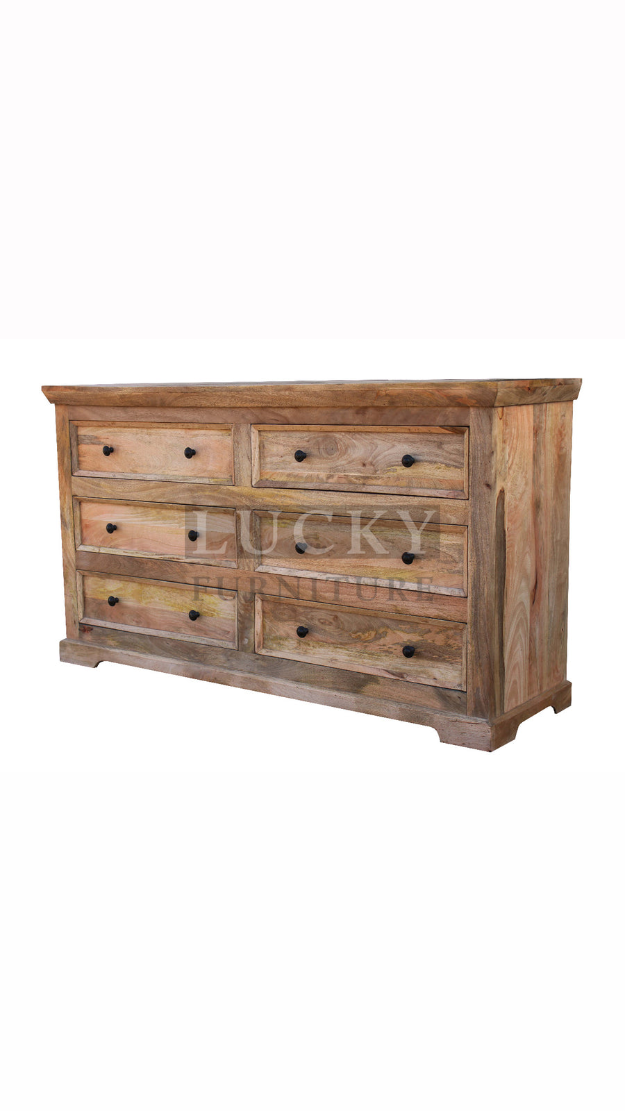 Mango wood 6 draw chest