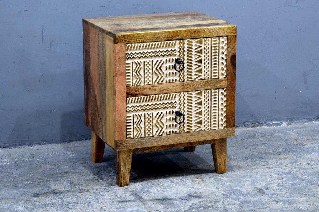 Tribal 2-Drawer Nightstand