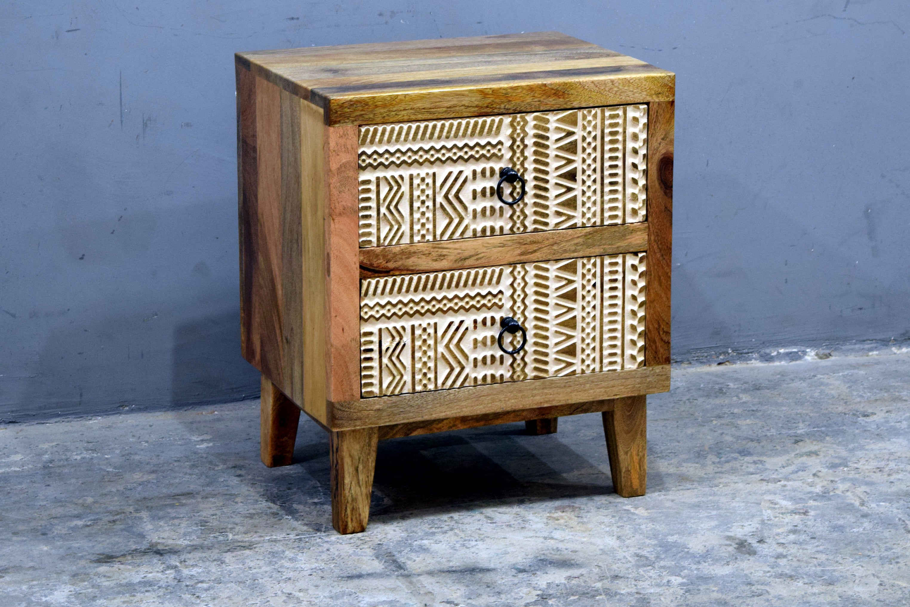 Tribal 2-Drawer Nightstand