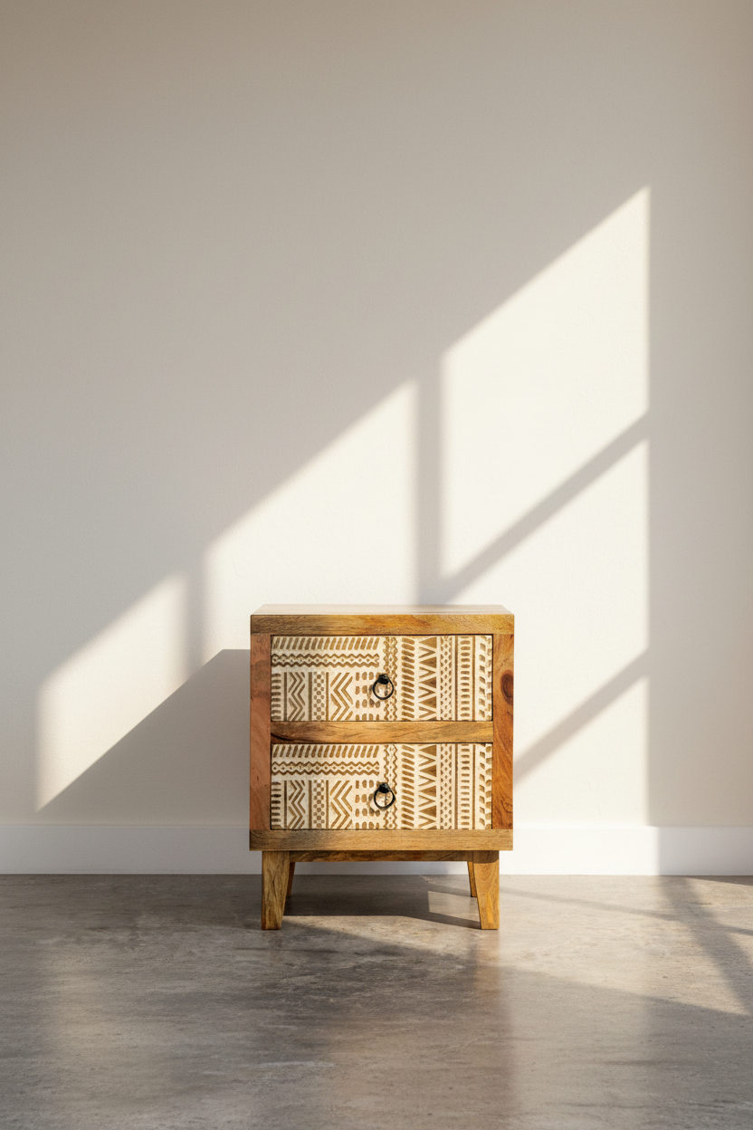 Tribal 2-Drawer Nightstand