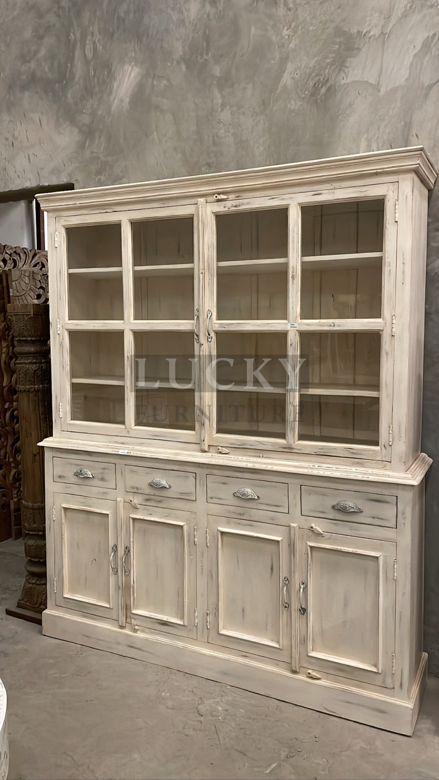 Shabby chic glass cabinet