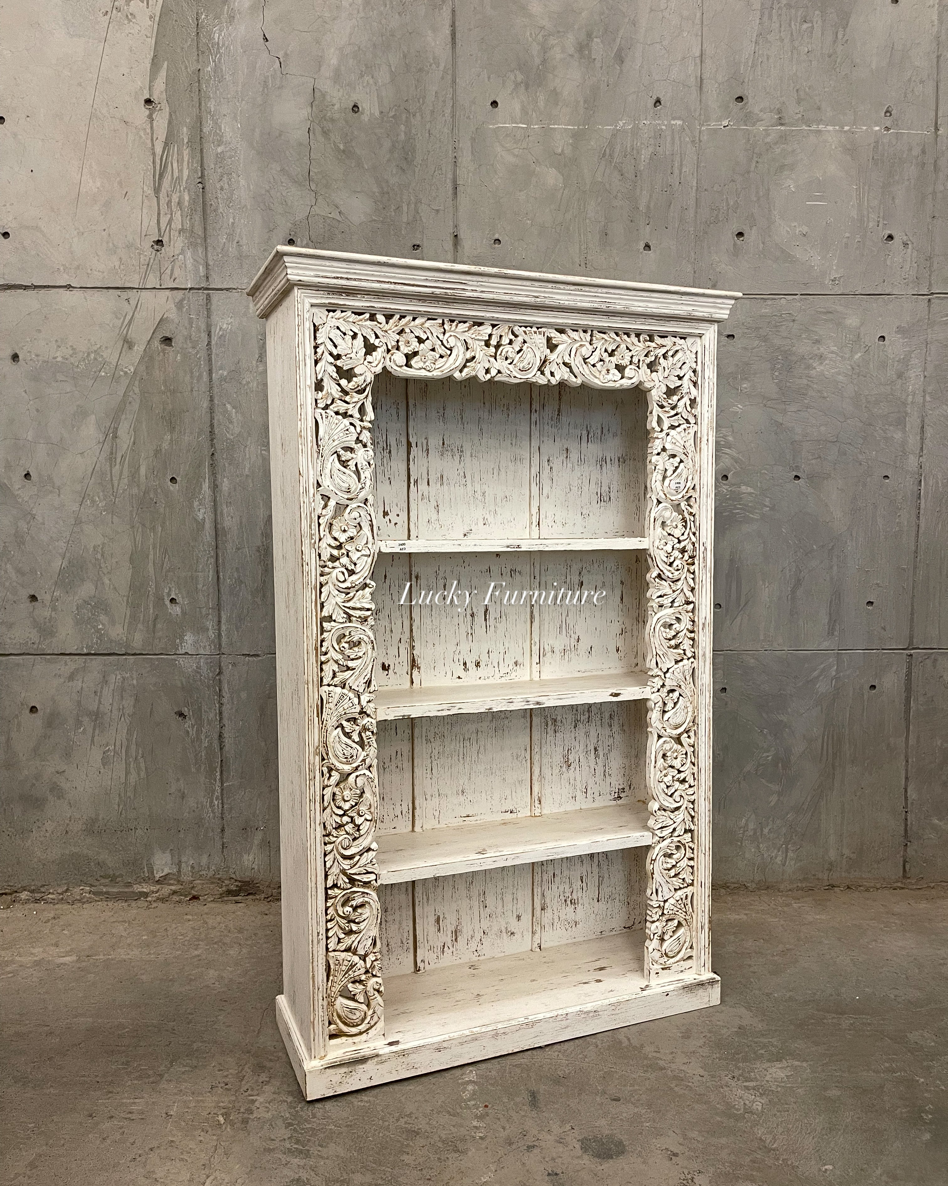 Love carved bookshelf
