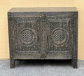 Tribal pattern carved sideboard