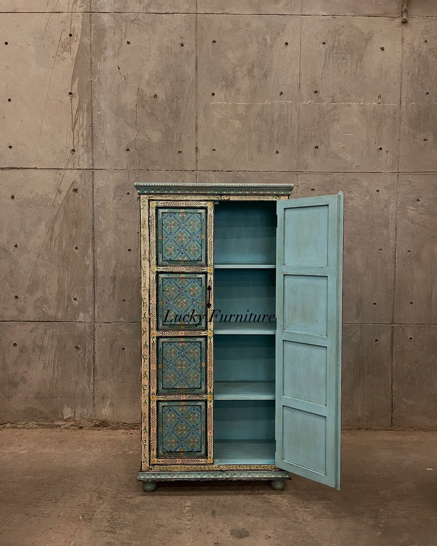 Blue painted cabinet