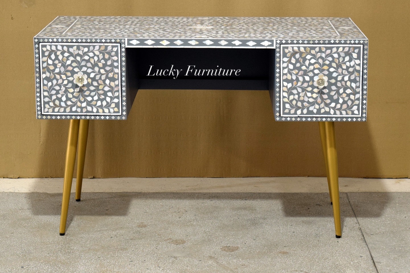 Mother of pearl inlay desk/ dresser