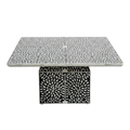 Floral bone inlay coffee table
