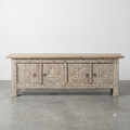 Carved tv stand