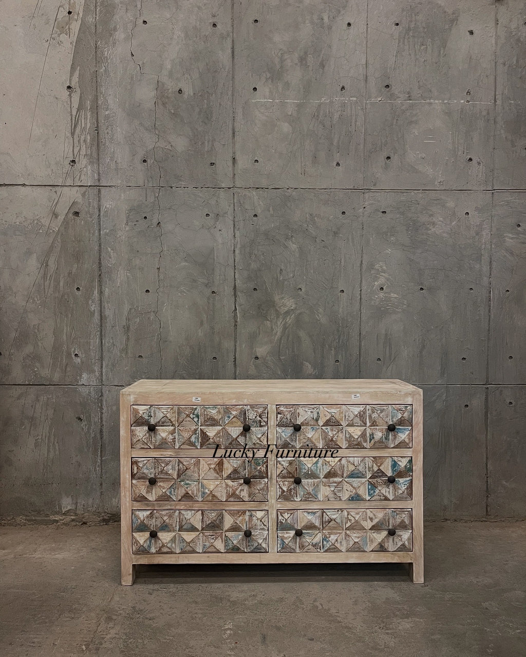 6 Draw Chest Distressed Finish