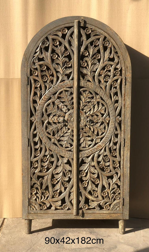 Arch carved cabinet