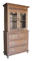 Teak wood glass cabinet