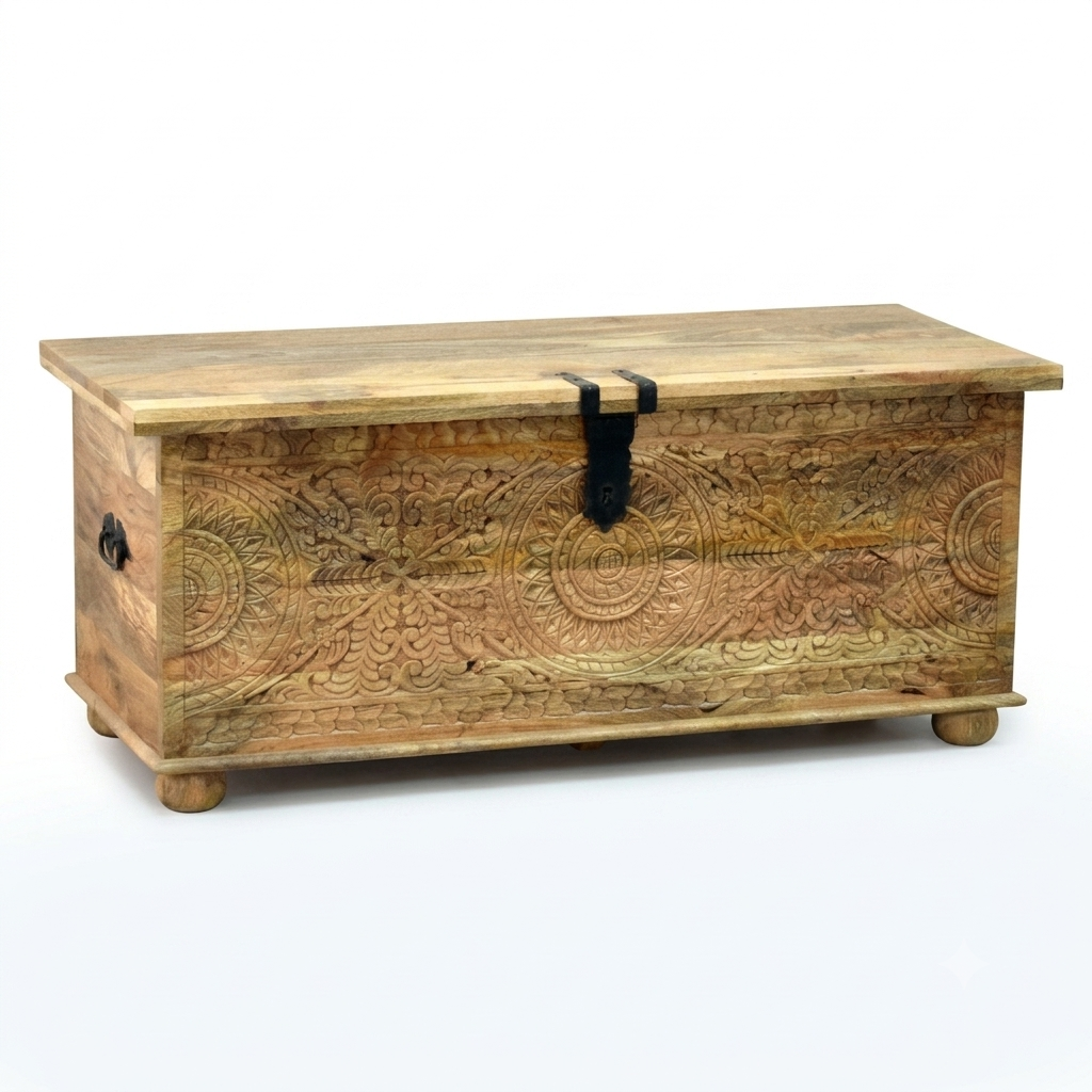 Wooden Storage Trunk