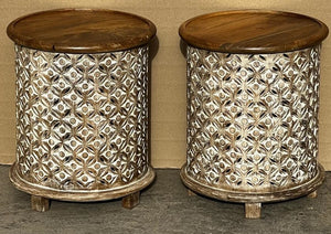 Rosette carved sidetable