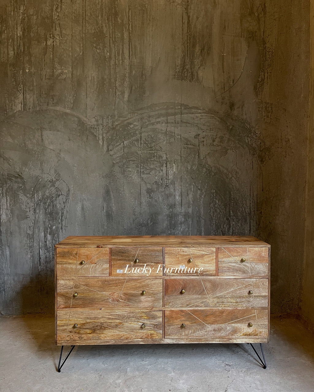 Brass inlay drawchest