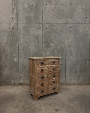 Teak wood 10 draw chest