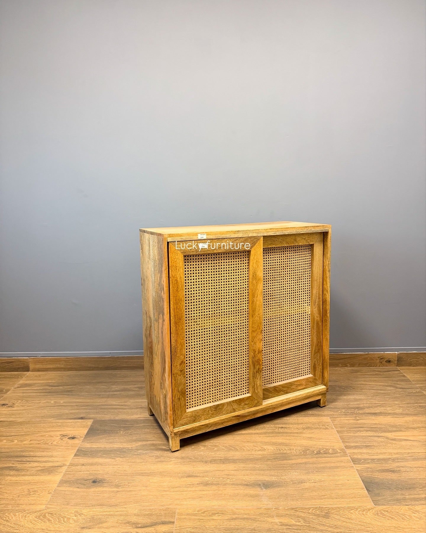 Sliding door rattan sideboard