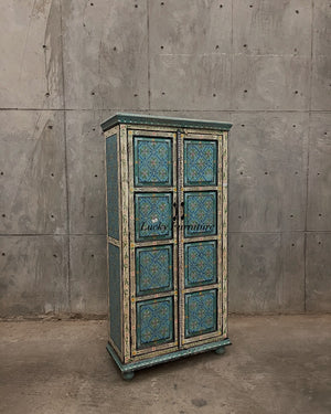 Blue painted cabinet