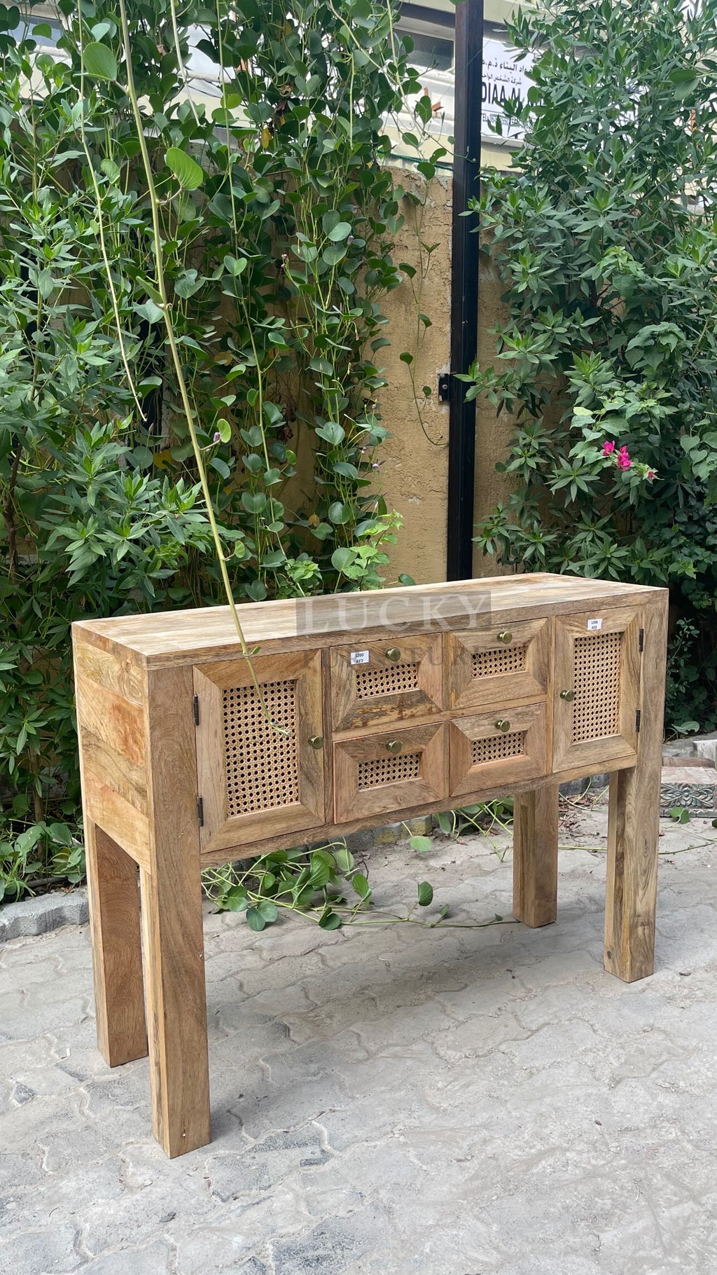 Rattan console