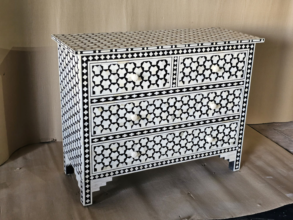 Marrakech Lattice Bone inlay 3 drawer