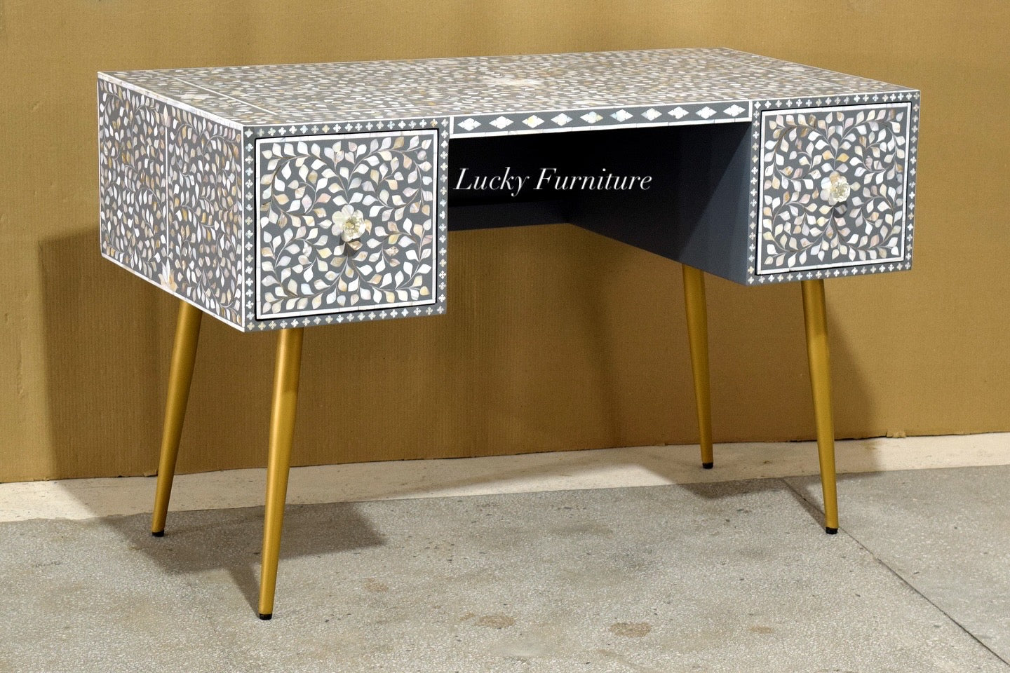 Mother of pearl inlay desk/ dresser