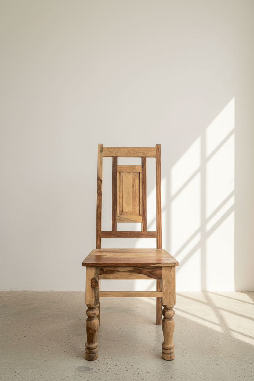 Rosewood plain panel chair