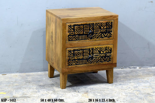 2 draw tribal Bedside/Sidetable
