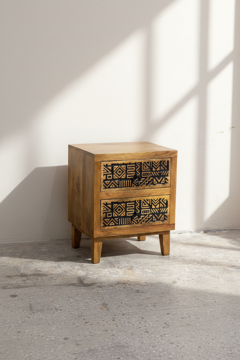 2 draw tribal Bedside/Sidetable