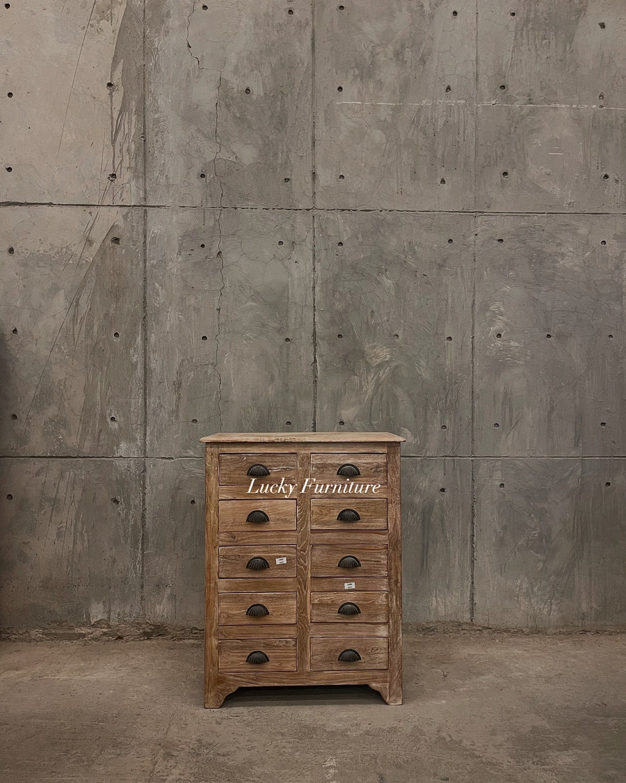 Teak wood 10 draw chest