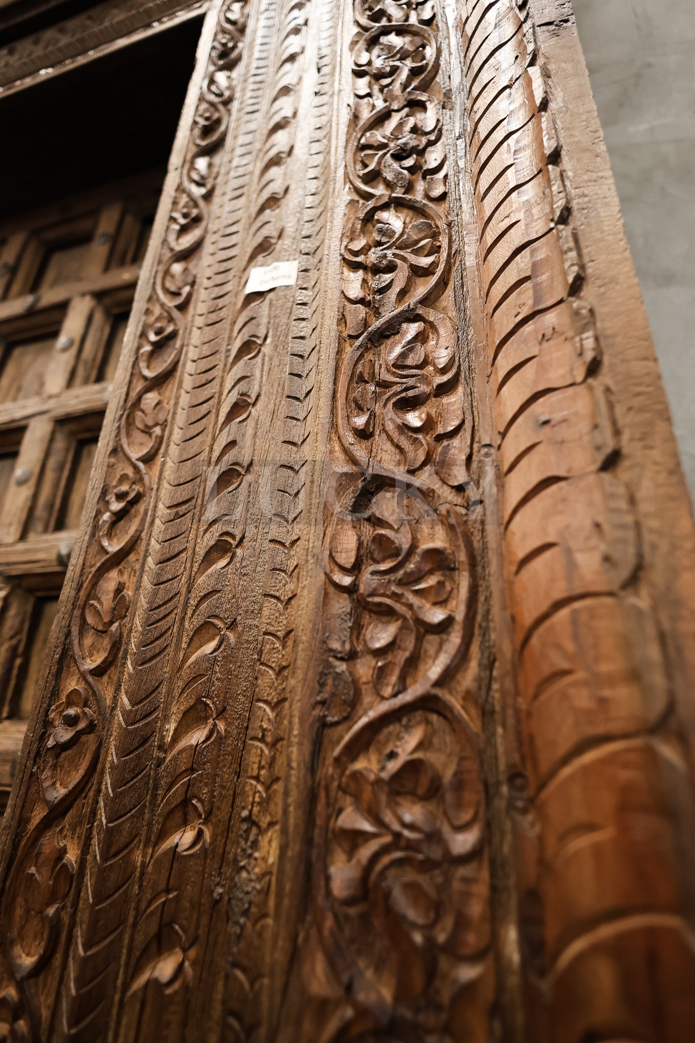 Vintage teak wood door