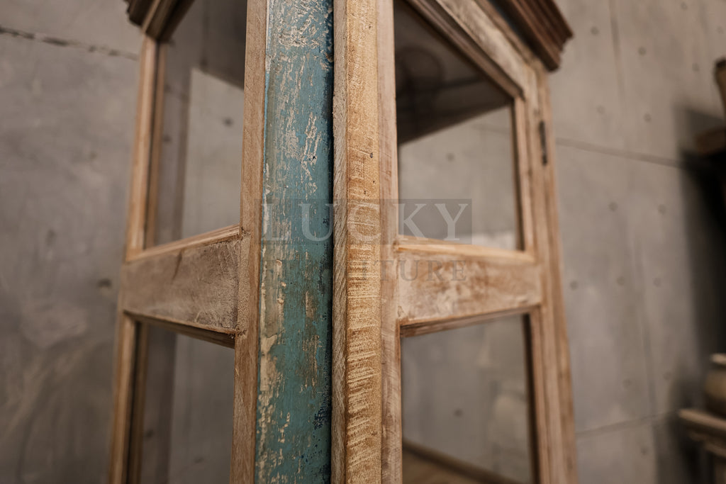 Recycle design 2 draw glass cabinet